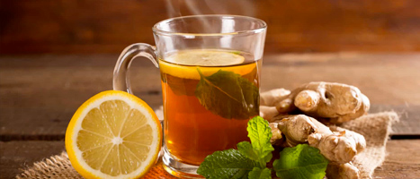 Имбирный чай с мятой и лимоном