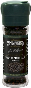 Фото: перец черный горошек, 45г/36шт (Сан Марино), San Marino. Специи, приправы для retail, для магазинов