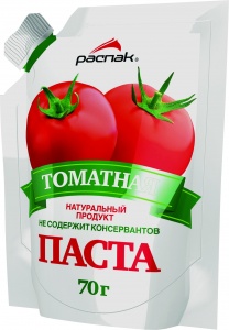 Фото: томатная паста 25%, 70г/50шт, Распак. Соусы, пасты, консервация для retail, для магазинов